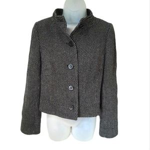 LOFT Wool Blend Button Front Jacket